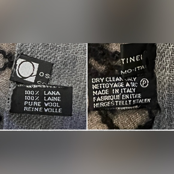 🇮🇹Vintage 100% Pure Wool/Lana Scarf by Ostinelli Como Italy | Floral 18” x 68” - Picture 16 of 17